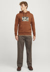 Jack & Jones Newton Graphic Hoodie, Brandy Brown