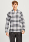 Jack & Jones Norris Flannel Check Shirt, Grey