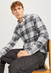 Jack & Jones Norris Flannel Check Shirt, Grey