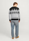 Jack & Jones Christmas Gabriel Knit Crew Neck Sweater, Navy