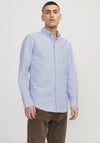 Jack & Jones Plain Oxford Shirt, Cashmere Blue