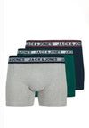 Jack & Jones Oliver 3 Pack Cotton Stretch Trunks, Grey Multi