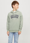 Jack & Jones Mini Boys Logo Long Sleeve Hoodie, Desert Sage