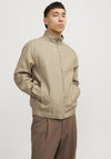 Jack & Jones Winston Linen Bomber Jacket, White Pepper