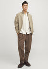 Jack & Jones Winston Linen Bomber Jacket, White Pepper