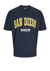 Jack & Jones Bradley San Diego Varsity T-Shirt, Sky Captain