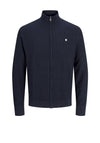 Jack & Jones Full Zip Knit Cardigan, Maritime Blue