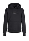 Jack & Jones Mini Boy Vester Long Sleeve Hoodie, Black