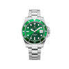 Jacques Du Manoir Men's Pro Scuba Watch, Silver & Emerald Green