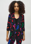 Joseph Ribkoff Abstract Print Jersey Blazer, Black