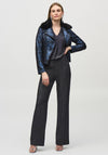 Joseph Ribkoff Shimmer Suede Jacket, Dark Blue