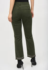 Joseph Ribkoff Frayed Hem Straight Jeans, Green