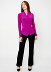 Joseph Ribkoff Brooch Waist Wrap Top, Fuchsia