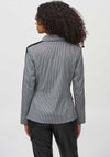 Joseph Ribkoff Houndstooth Double Breasted Blazer, Black