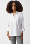 Joseph Ribkoff Boxy V Neck Shirt, White