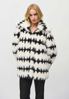 Joseph Ribkoff Faux Fur Reversible Jacket, Vanilla & Black