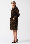 Joseph Ribkoff Leopard Knit Coat, Brown