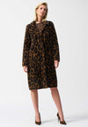 Joseph Ribkoff Leopard Knit Coat, Brown