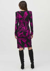 Joseph Ribkoff Printed Ruched Wrap Dress, Purple