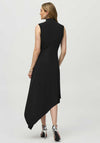 Joseph Ribkoff Ruched Asymmetrical Midi Dress, Black