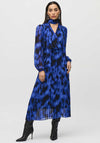 Joseph Ribkoff Printed Wrap Pleated Midi Dress, Blue