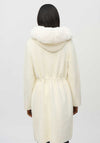 Joseph Ribkoff Faux Fur Hooded Coat, Cream