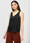 Joseph Ribkoff Satin V Neck Top, Black