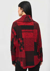 Joseph Ribkoff Cowl Neck Printed Jersey Top, Red & Black