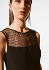 Joseph Ribkoff Rhinestone Mesh Panel Top, Black