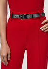 Joseph Ribkoff Wide Leg Belted Trousers, Red