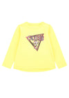 Guess Girls Long Sleeve Sequin Top, Yellow