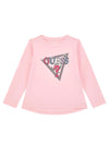 Guess Girls Long Sleeve Sequin Top, Pink