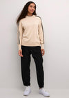 Kaffe Contrast Trim Sweater, Beige