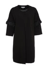 Kate Cooper Feather Detail Coat, Black