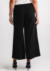 Kate Cooper Pinstripe Wide Leg Culottes, Black