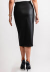 Kate Cooper Faux Leather Midi Pencil Skirt, Black