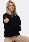 Kate & Pippa Bliss Bow Knit One Size Jumper, Black