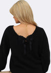 Kate & Pippa Bliss Bow Knit One Size Jumper, Black