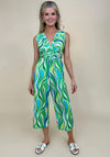 Kate & Pippa Servino Culotte Print Jumpsuit, Green