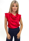 Kate & Pippa Suzy Satin Top, Red