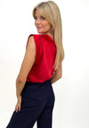 Kate & Pippa Suzy Satin Top, Red