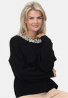 Kate & Pippa Annabelle Pearl One Size Jumper, Black