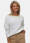 Kate & Pippa Annabelle Pearl One Size Jumper, Cream