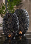 Light & Living Large Hurricane Vase, Sinula Matt Black