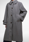 Barbour Nadine Checked Showerproof Car Coat, Navy and Beige