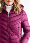 Leon Collection Padded Hooded Jacket, Purple