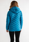 Leon Collection Padded Hooded Jacket, Teal Blue