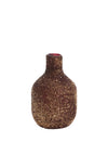 Light & Living Small Abigi Glass Vase, Burgundy Gold