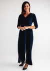 Lizabella Chiffon Panel Wide Leg Jumpsuit, Navy