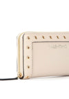 Valentino Megeve Studded Wallet, Ecru